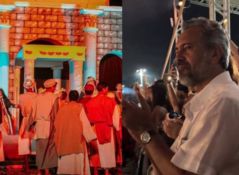 Elmano de Freitas participa de encenação da Paixão de Cristo em Pacatuba