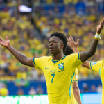 Vini Jr. em campo pela Seleção Brasileira – GILSON MELO/AGÊNCIA F8/ESTADÃO CONTEÚDO